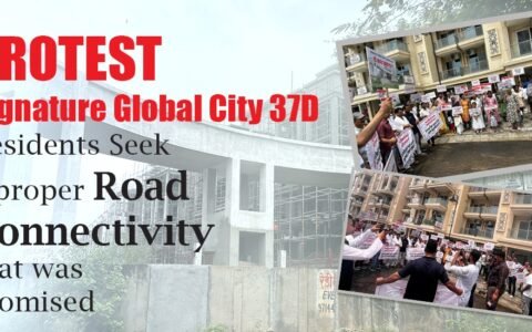 Signature Global City 37D Protest: Residents Seek Better Road Connectivity that was Promised